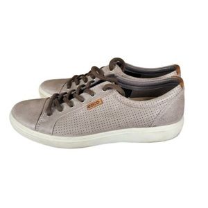 ECCO- Men's Soft Tie Moon Rock Perforated Sneaker, Size EU49/ US 15 or 15.5